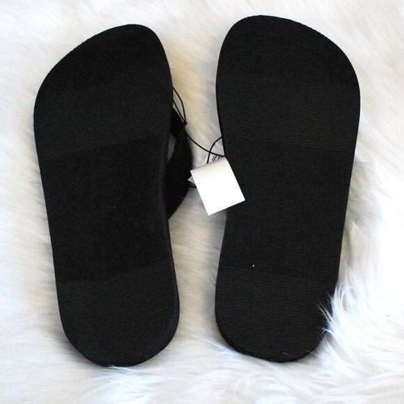 GAP Black Rubber | Canvas Strap Flip Flops NWT 11/12 - Picture 3 of 3